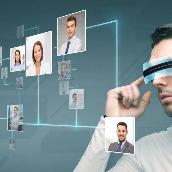 Person wearing a VR headset